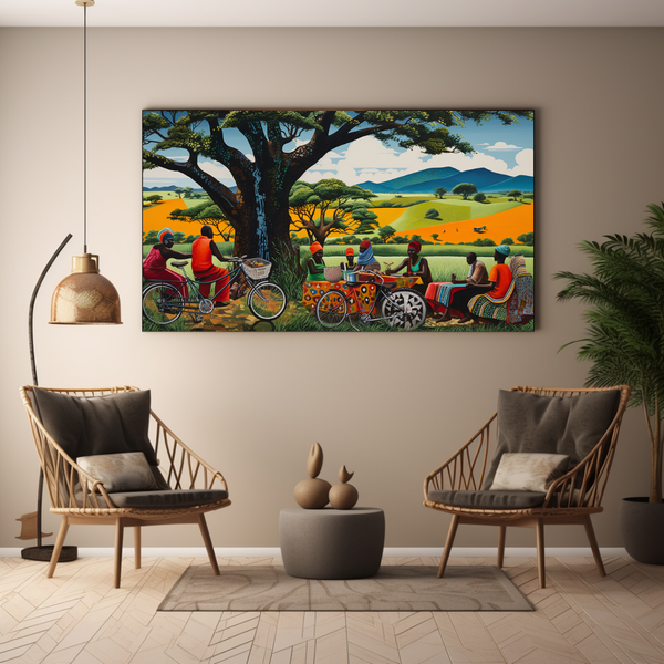 Canvas Wall Art - Bicycle Picnic Adventure - BK0221