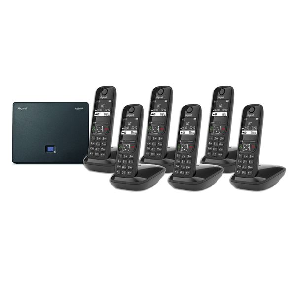 Gigaset As690IP HEXA Bundle - 6 Phone VoIP &amp; Landline Cordless Phone System