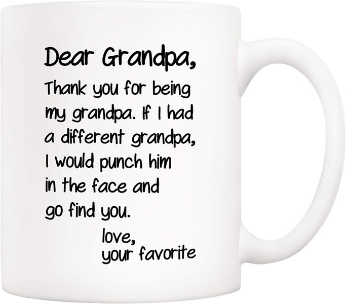 Dear grandpa-father's day-mother's day-Valentines-Christmas Mug