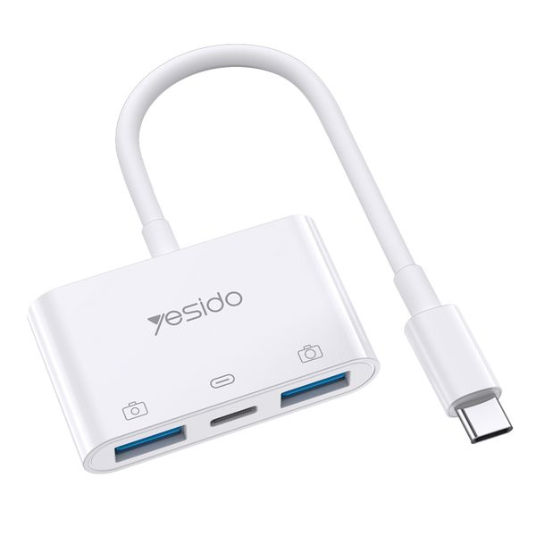 YESIDO GS17 Type-C to USB Converter with Charging Port USB 3.0 OTG Adapter