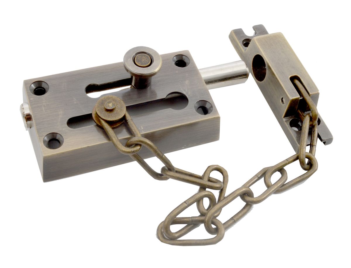 Sanlic Jaguar Bronze Door Security Chain and Bolt