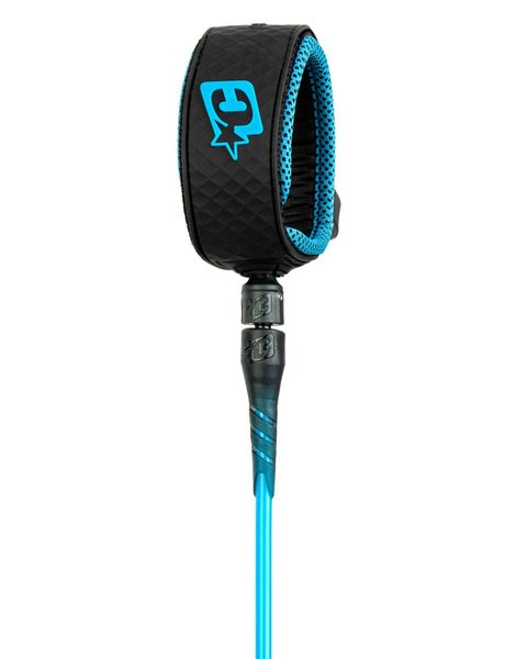 Creatures Reliance Pro 6 Surfboard Leash - Cyan Black