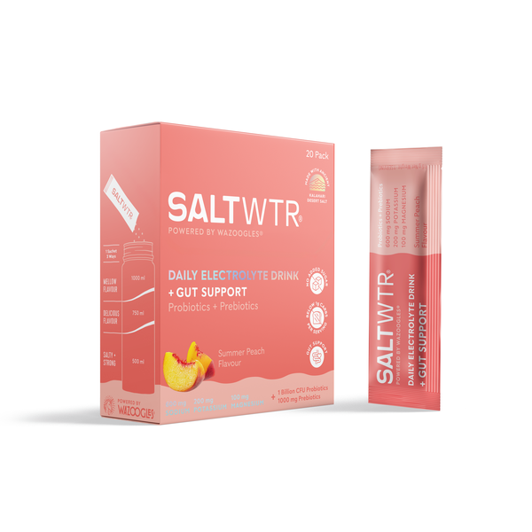 SaltWTR 20s, Summer Peach - Sugar-free Electrolytes,Gut Support