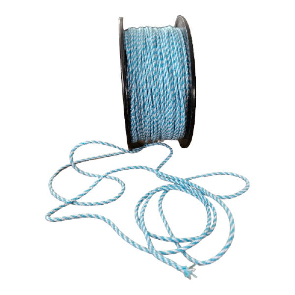 Light Blue &amp; White Bakers Twine - 75 m roll