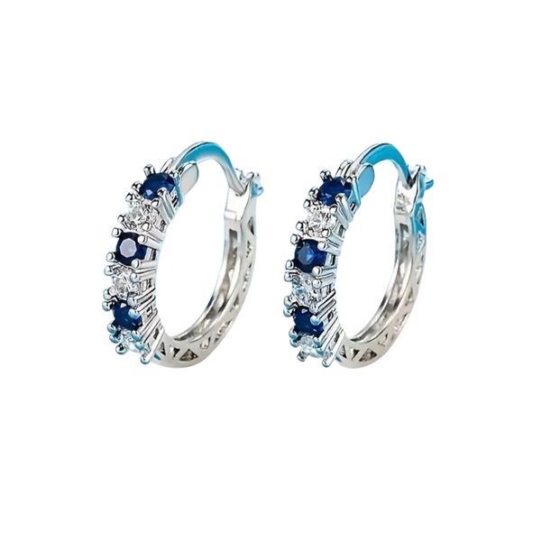 925 Sterling Silver Hypoallergenic Round Mosaic Earrings