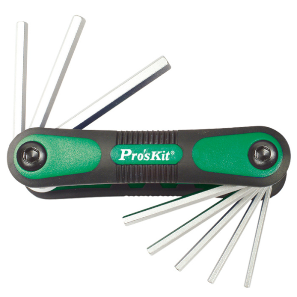 PRK HW-121M 8-Piece Folding Hex Key Set | Durable &amp; Compact Tool