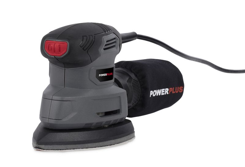Power Plus - 140w Palm Sander + Dust Bag - Grey