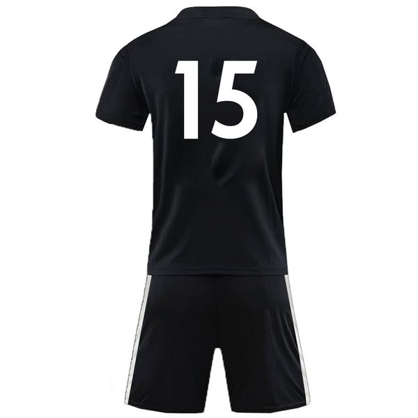 Bufftee Individual Junior Soccer Kit-Number 15 Full Back Jersey &amp; Shorts
