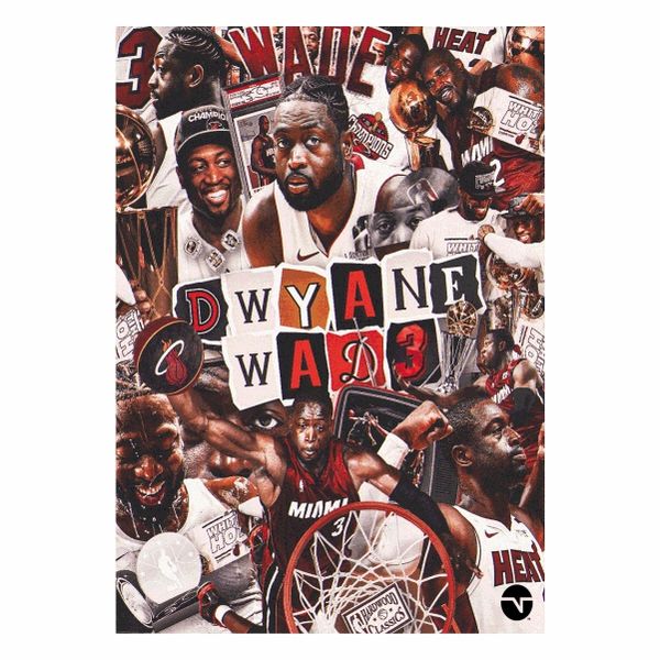 NBA Dwyane Wade Abstract - A1 Poster