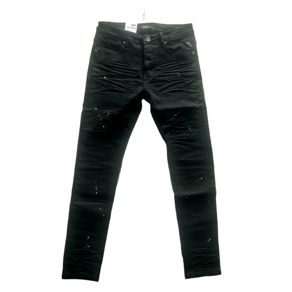 Replay - Black Paint Splatter Resinplus Skinny Jeans - RS107