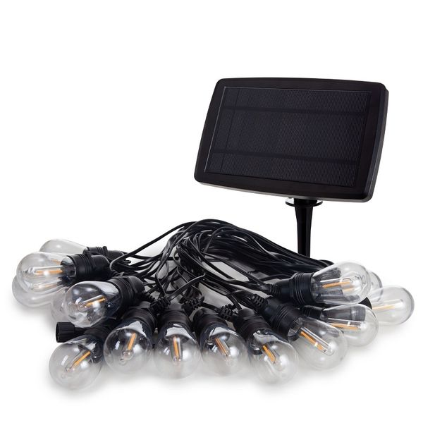 20M Solar Panel String Lights with 20 Detachable Bulbs