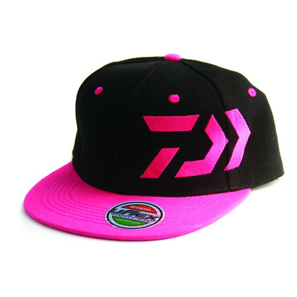 Daiwa Flat Peak Trucker Cap, White and Black