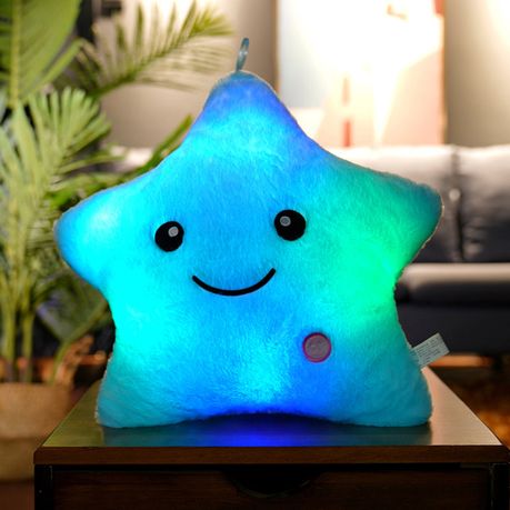 Luminous Star Plush Glowing Pillow Colorful LED Lights Cushion