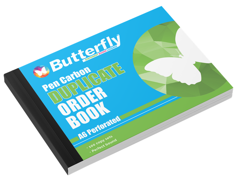 Butterfly Pen Carbon A6 Duplicate Book - Order 100 Sheets - Blue/Green