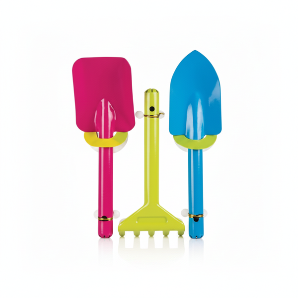 Kids Gardening Tool Set - 3 Piece 20 cm Durable Tools for Children - 2 Pack