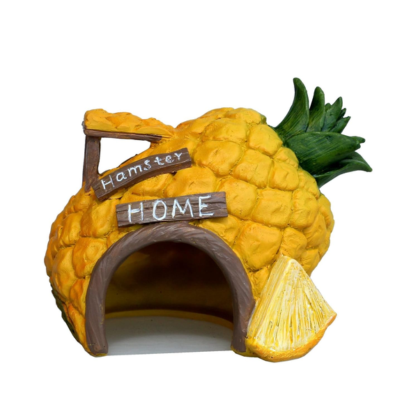 Pineapple Hideaway House - Aquarium &amp; Small Pet Shelter Decoration