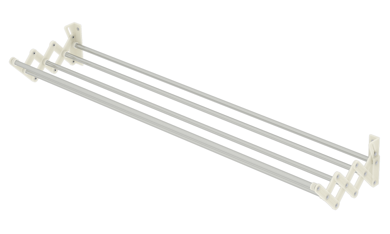Colombo 120cm Aluminium Sturdy Extending Wall Clothes Dryer - Soffietto