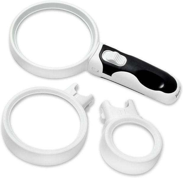 Adjustable Lens for Enhanced Reading &amp; Inspection 3-in-1 2.5X, 5X, 16X