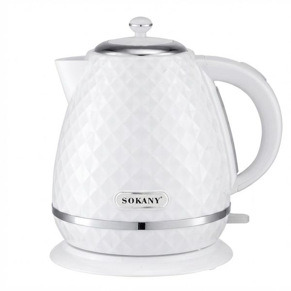Sokany Cool Touch Electric Kettle 1.7L - Double Wall Anti-Scald White