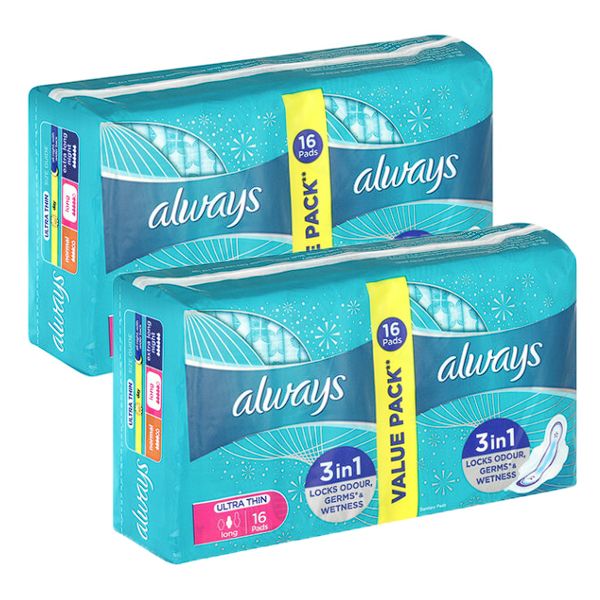Always Ultra Sanitary Pads Normal 16 Pack