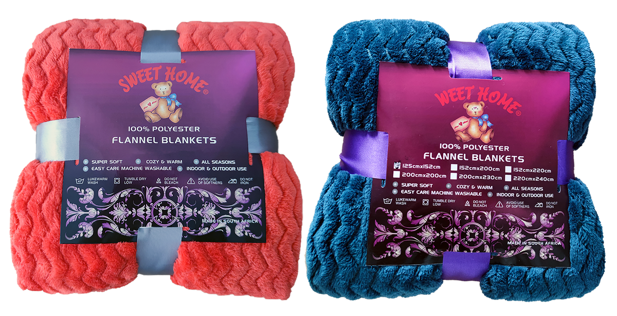 Stylish Warm ZipZag Flannel Blanket 2 Pieces Value Pack Shop Today