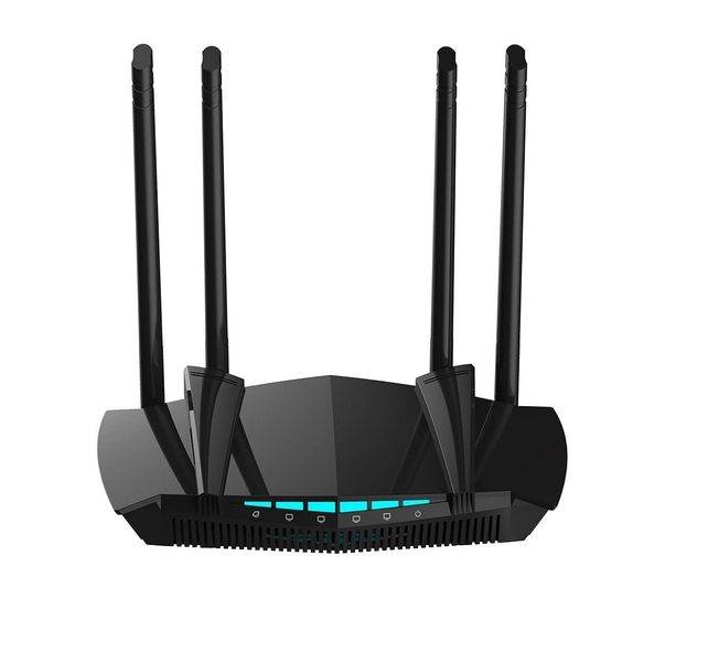 Dual Band 2.4G+5G WiFi Router With 4 External Antennas - LV-AC22 black
