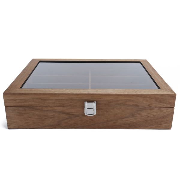 8-Grid Wooden Sunglasses &amp; Jewelry Storage Box | Travel Organizer