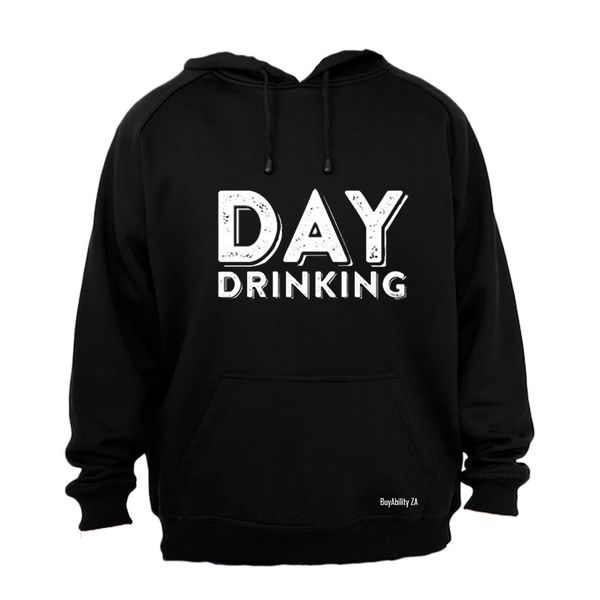 Day Drinking Mens Hoodie - Grey