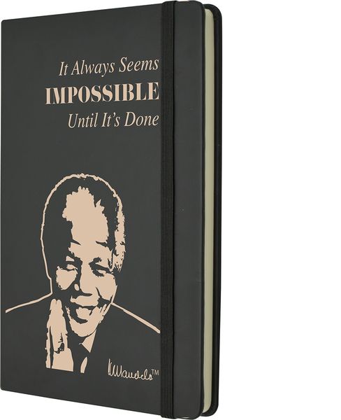 Mandela Eco Notebook, A5 - Impossible Black