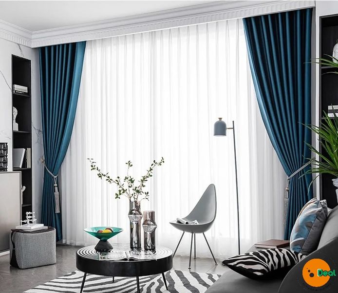 DOT Readymade 100% Silky Blackout Curtain Taped - Beige