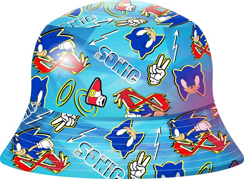 SONIC The Hedgehog By Sega Official Licensed Kids Bucket Hat - Sun-Safe