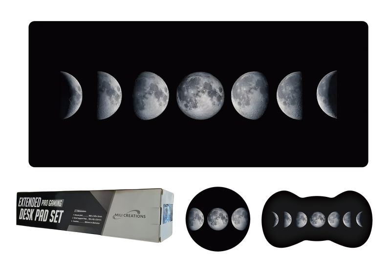 Lunar Flow Extended Gaming Mouse Pad Set