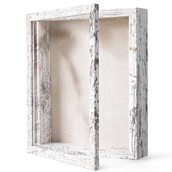Outside 8x10 Shadow Box Frame with Linen Back - Real Glass