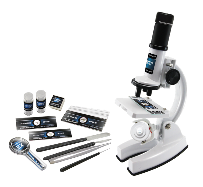 Super Sharp Optics Microscope Set 200-600-1200X