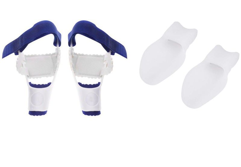 Toe Separator Bunion Pads pair and Bunion Splint Straightener pair