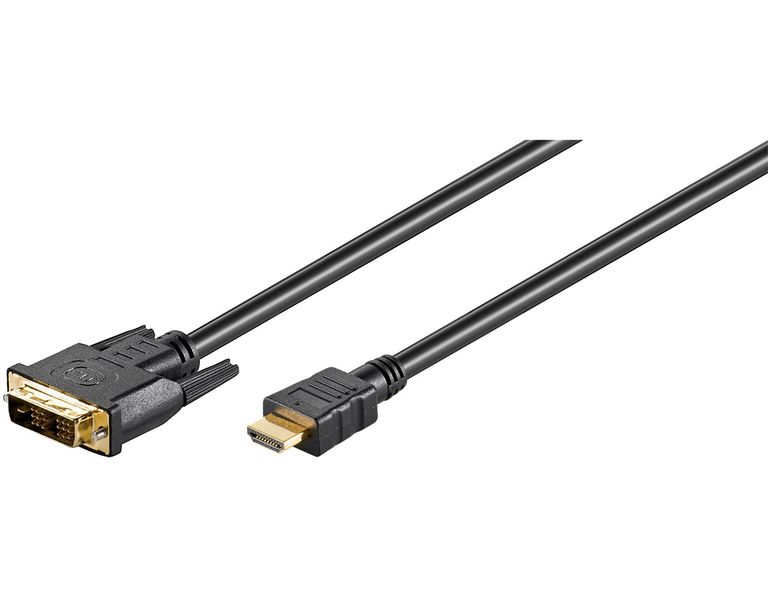 Goobay DVI-D Male to HDMI Male Gold-Plated 2m Cable