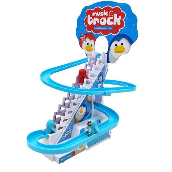 HEMCO Duck Penguins Chasing Race Track Playful Roller Coaster Playset-4695