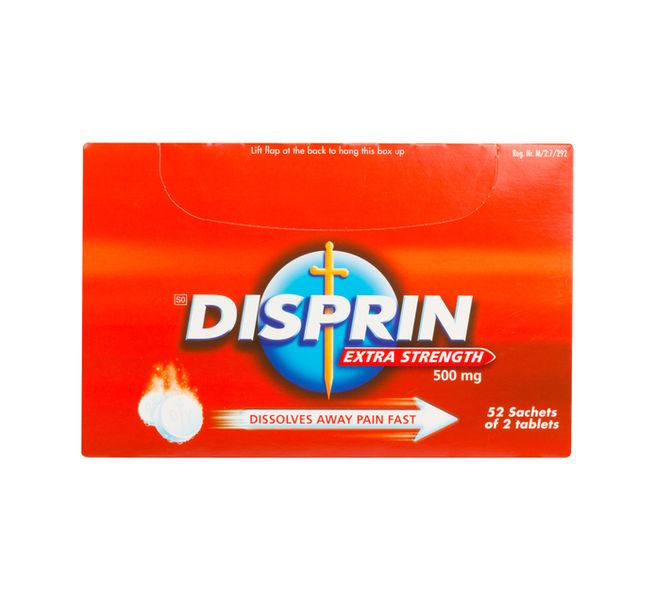 Disprin Extra Strength 500mg (52 Sachets of 2 Tablets)