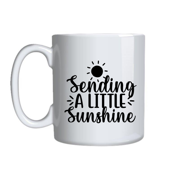 Send Sunshine Coffee Cups with Motivational Graphic Mug Design Present