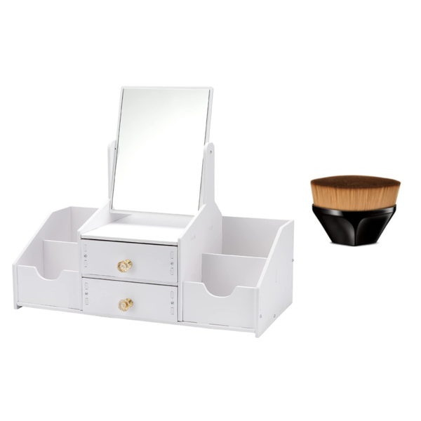 Cosmetics &amp; Jewellery Storage Organiser with Beauty Blender Brush