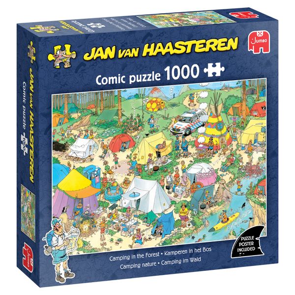 Jumbo Jan van Haasteren - Camping in the Forest Puzzle - 1000 Pieces