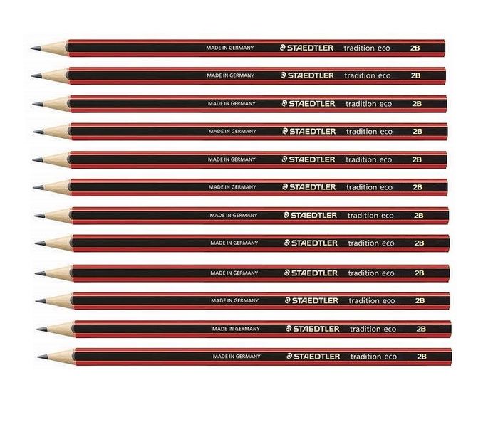 STAEDTLER Tradition ECO 2B Pencils - 180T-2B Box of 12
