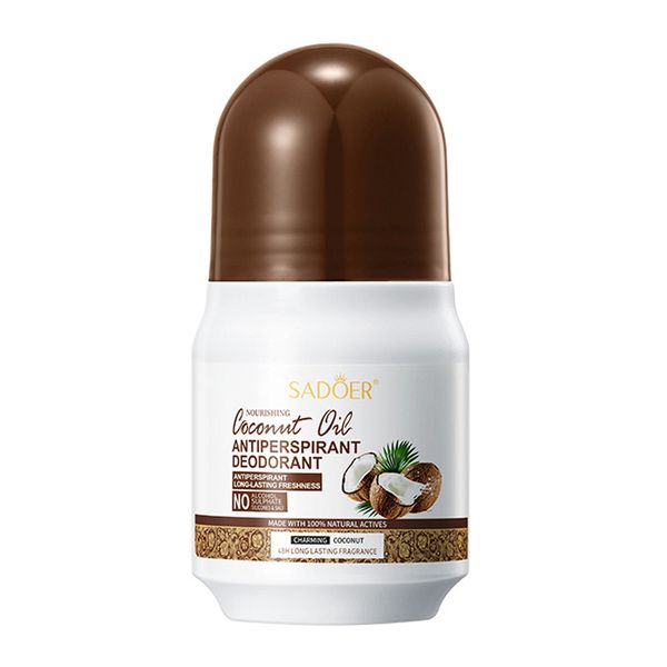 Coconut Oil Antiperspirant Deodorant Roll-On, 48H Long-Lasting Freshness
