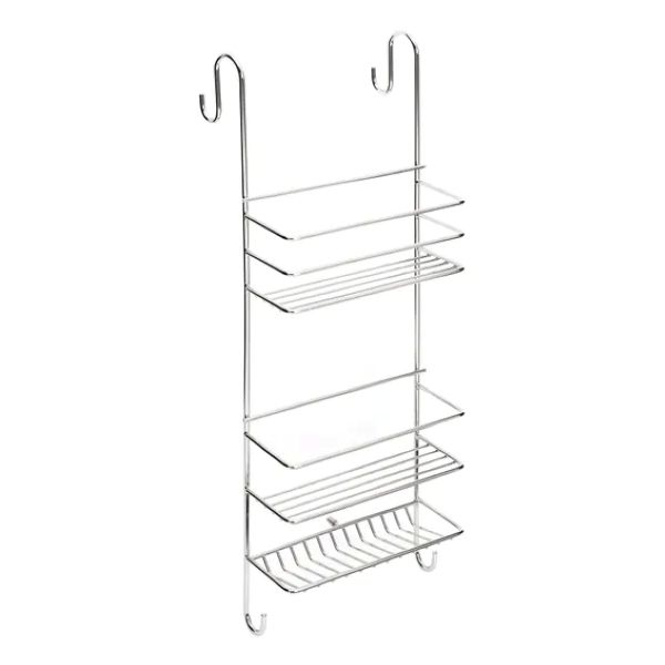 Steelcraft Hook Over Shower Caddy Chrome w22cmxd16.6cmxh65cm