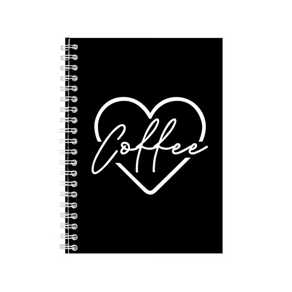 Coffee Heart Notebook Gift Idea Writing Book Notepad Pad 36