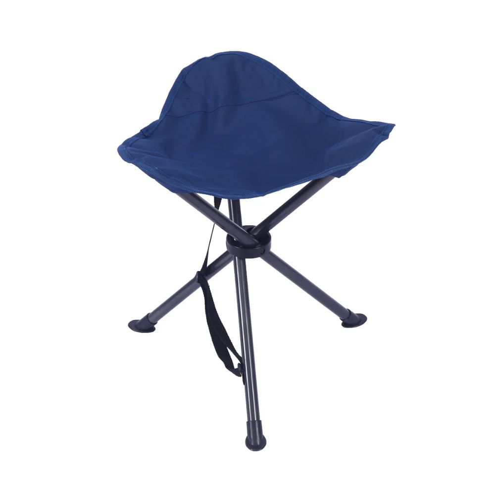3 Legged Camping Stool Portable Tripod Chair 45cm - Dark Blue | Shop