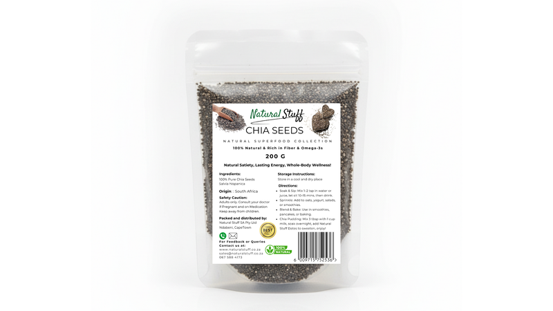 Natural Stuff 100% Pure Chia Seeds - Superfood for Everyday Health
