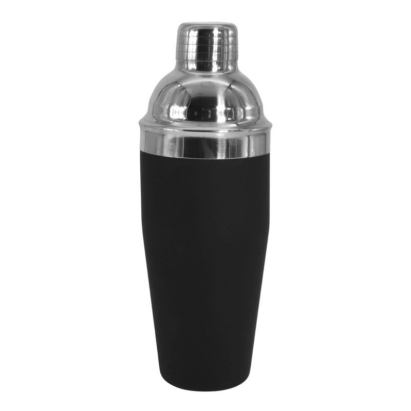 Bar Butler Cocktail Shaker Soft Touch Finish Black, 750Ml (235X85Mm Dia)