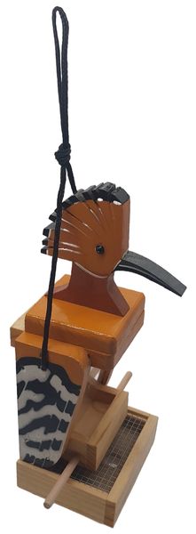 Elaine's Birding Funky Flock Seed Feeder with Seed Saver - African Hoopoe