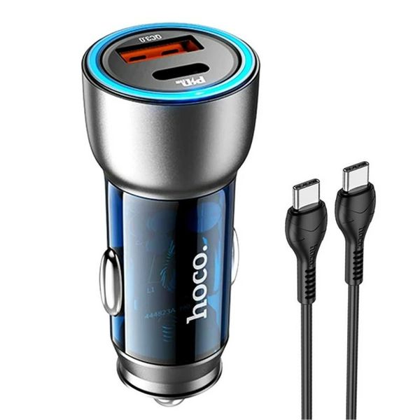 Compact Car Charger For 2 Gadgets At same Time Powerup Pro Hoco. NZ8 43W
